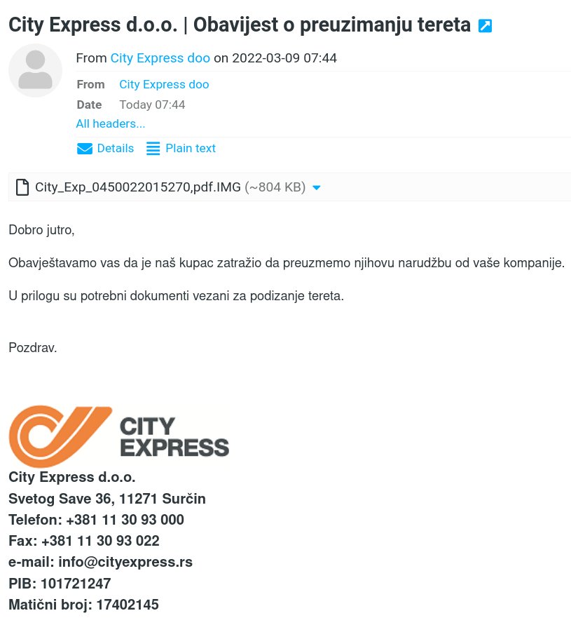 Phishing Prevara Brza Pošta City Express Srbija