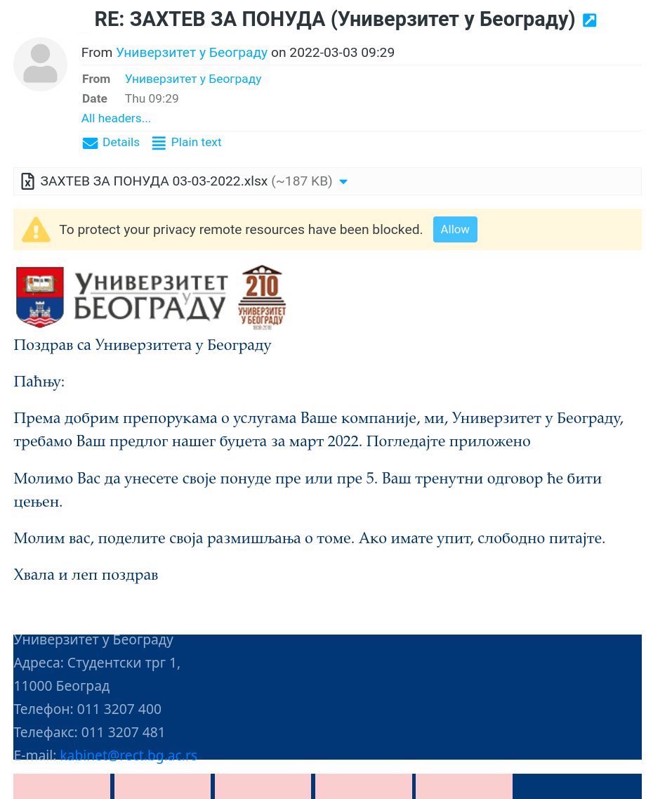 Phishing Prevara Univerzitet u Beogradu Srbija